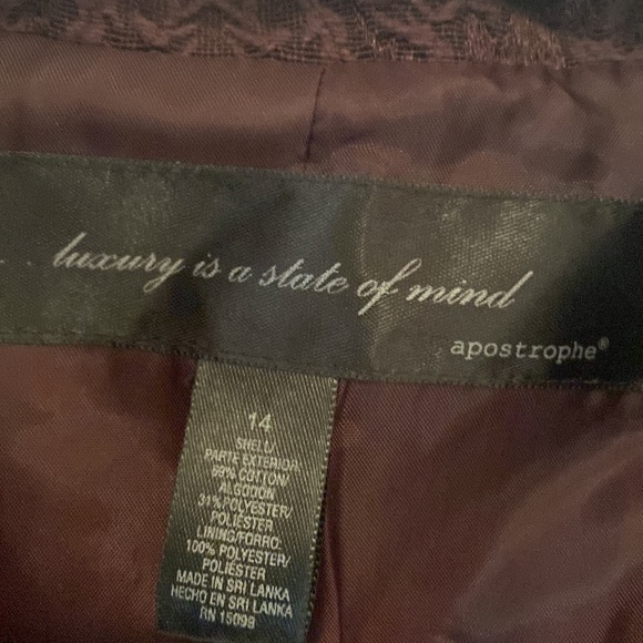 Purple brocade jacket - Picture 4 of 5